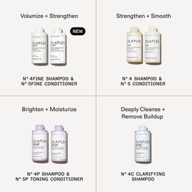 Olaplex Nº.4 FINE 250 mL size comparison next to common bottle to show scale and value