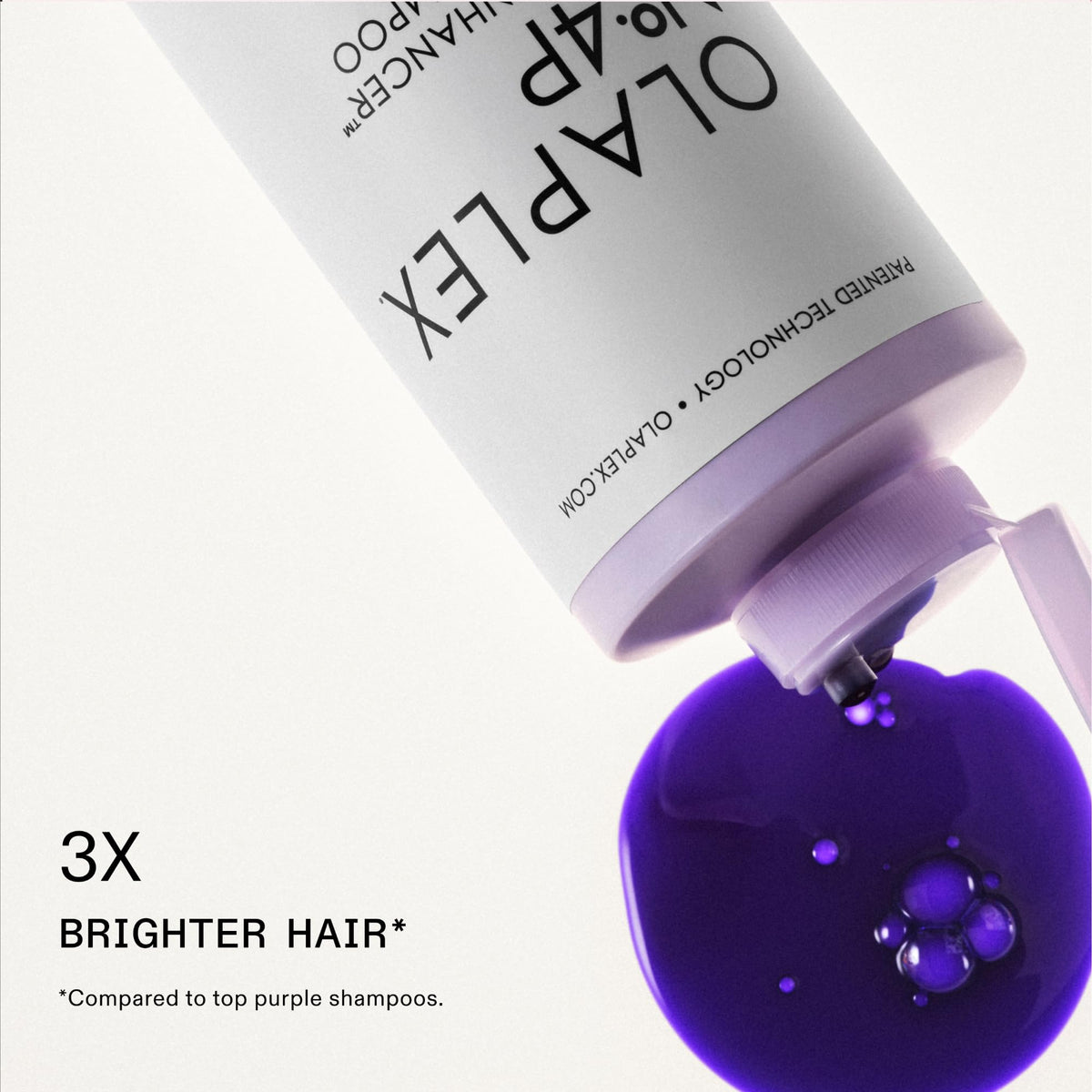 Olaplex pump dispenser detail highlighting easy application and control