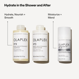 Close view of Olaplex Nº.5 ingredients panel highlighting gentle blend
