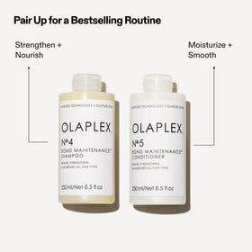 Hand holding 250 mL Olaplex Nº.5 bottle to show true size and portability
