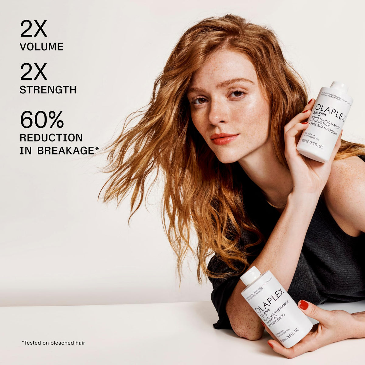 Olaplex Nº.5FINE back label close-up highlighting ingredients and claims