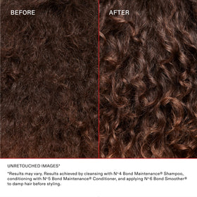 Olaplex Nº.6 being applied to damp hair for faster blow-dry benefit