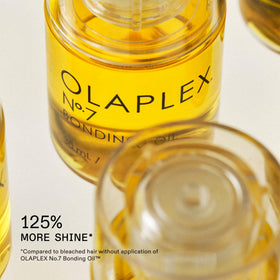 applying Olaplex No.7 to dry hair to smooth flyaways and add instant sheen