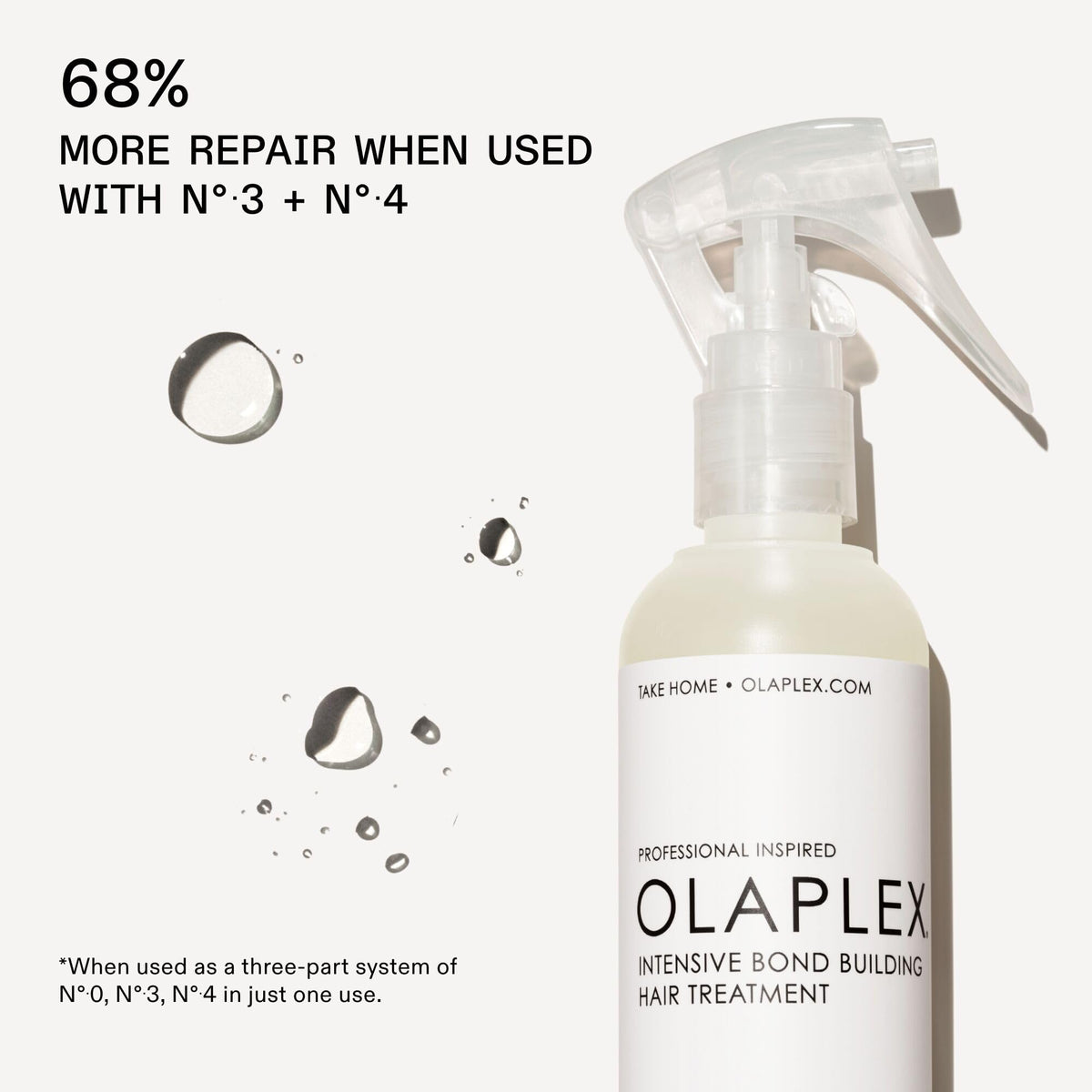 Olaplex nozzle close-up allowing precise stream application for targeted priming