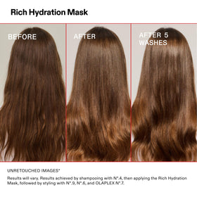 Olaplex before and after single strand comparison benefit: visible shine and reduced frizz