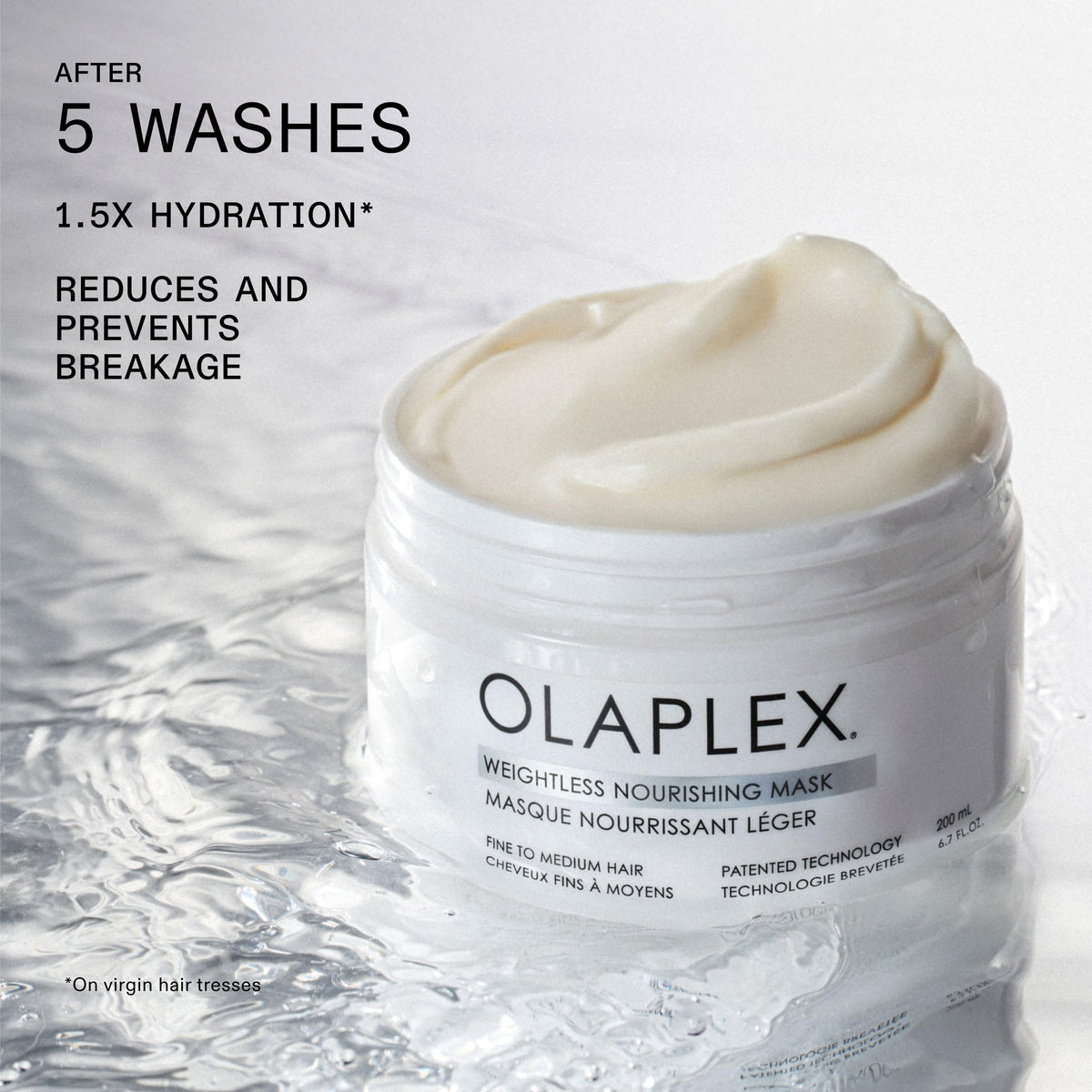 Olaplex cap and label detail highlighting brand formula quality and precise application
