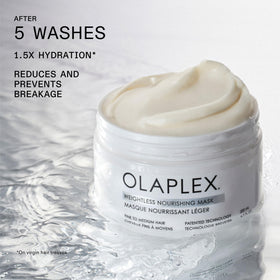 Olaplex cap and label detail highlighting brand formula quality and precise application