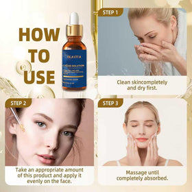 OLAVITA lifestyle bathroom routine scene showing how the serum layers under moisturizer