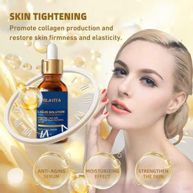 OLAVITA texture close-up of silky liquid serum demonstrating fast absorption benefit