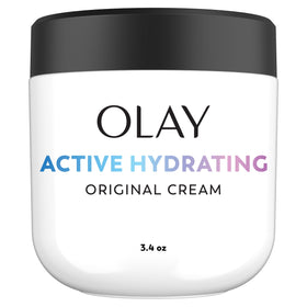Olay jar front view showing product and packaging for daily hydration benefit
