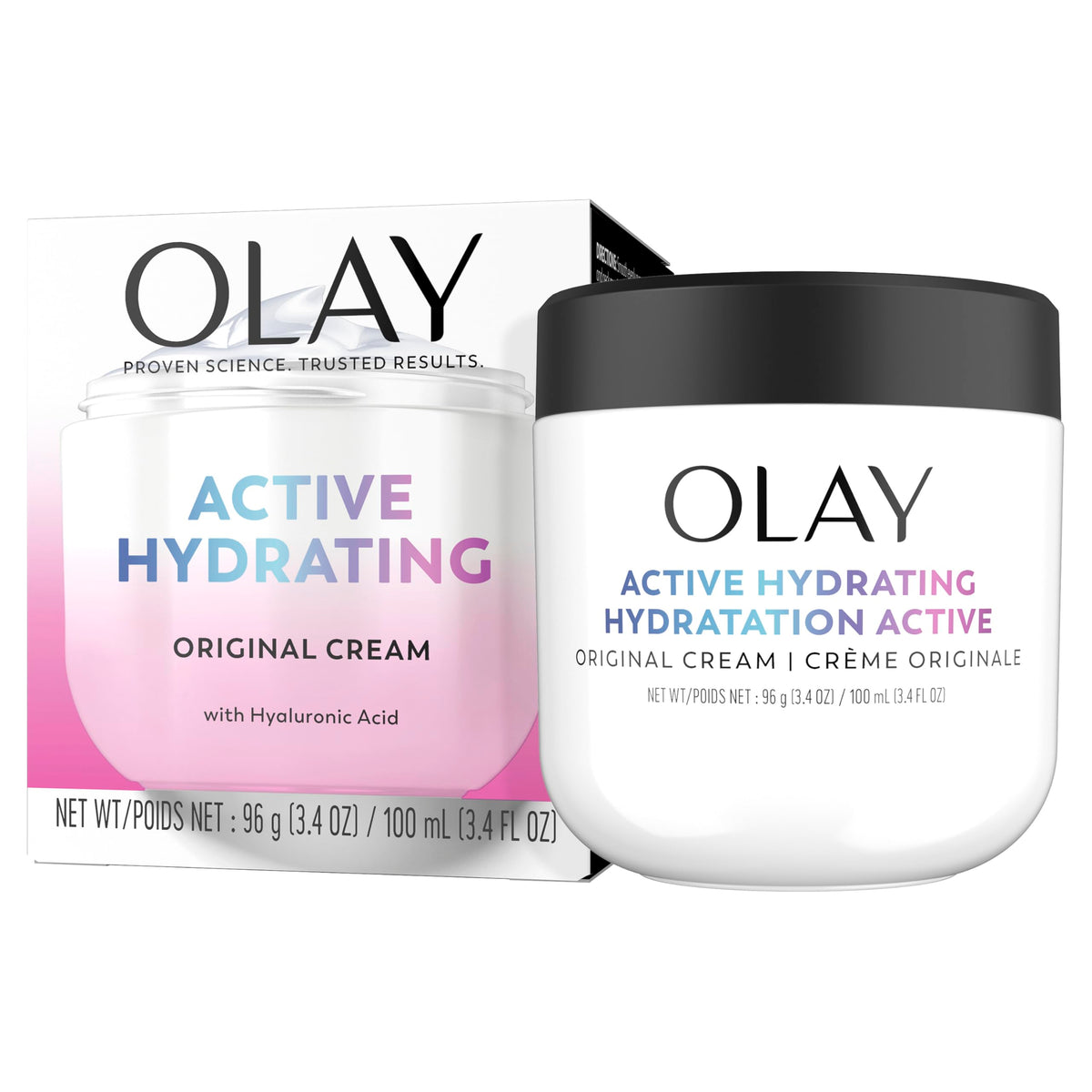 Olay jar on nightstand in lifestyle scene for nightly hydration ritual