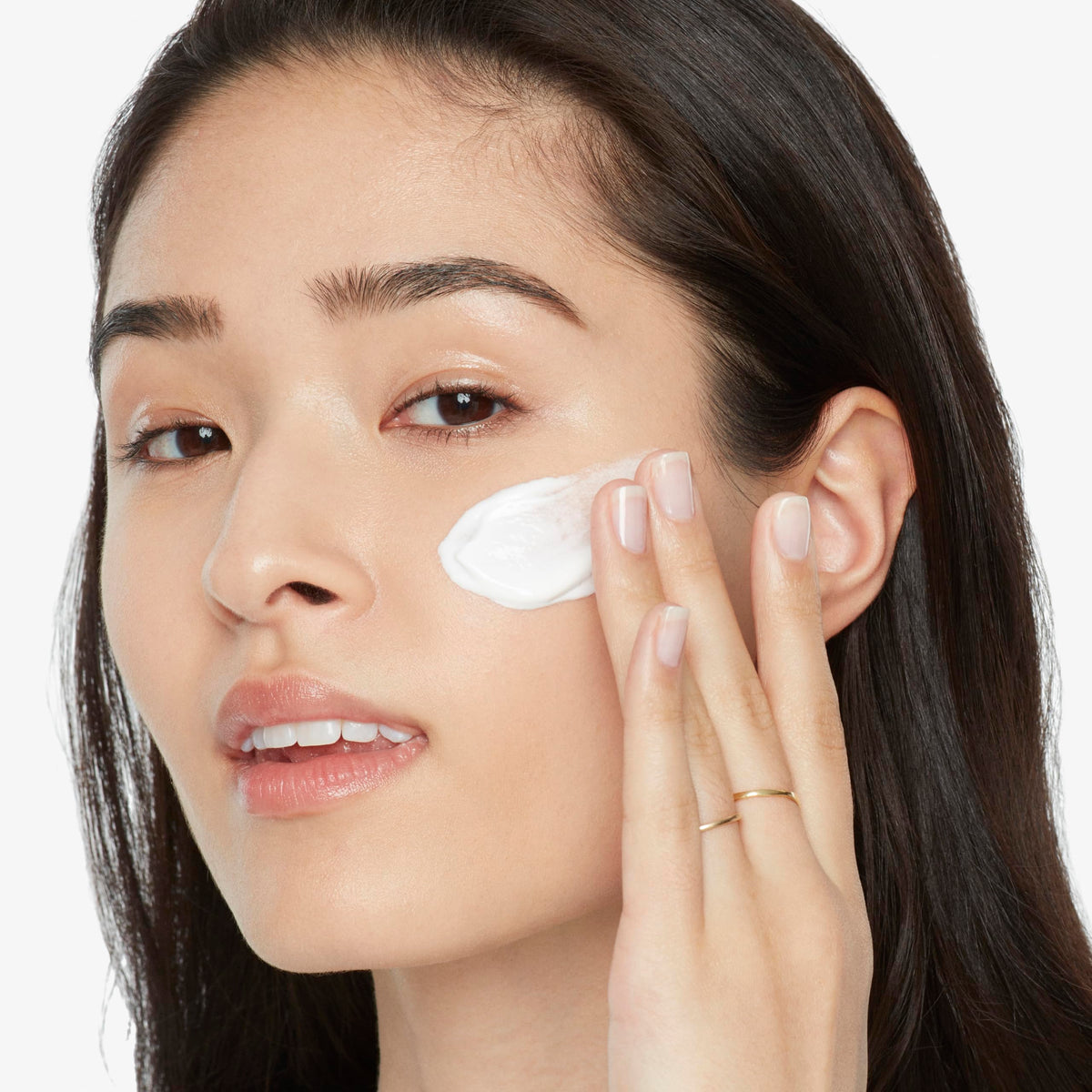 Olay applied during morning routine demonstrating quick absorption