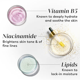 Olay applying lotion on arm with fast absorption and hydrated look