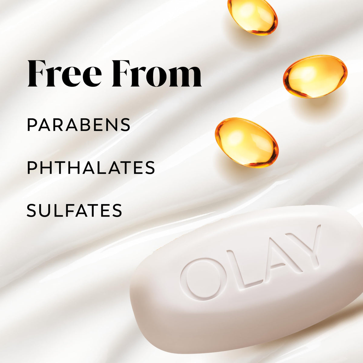 Olay beauty bar in hand showing true size and convenient portability