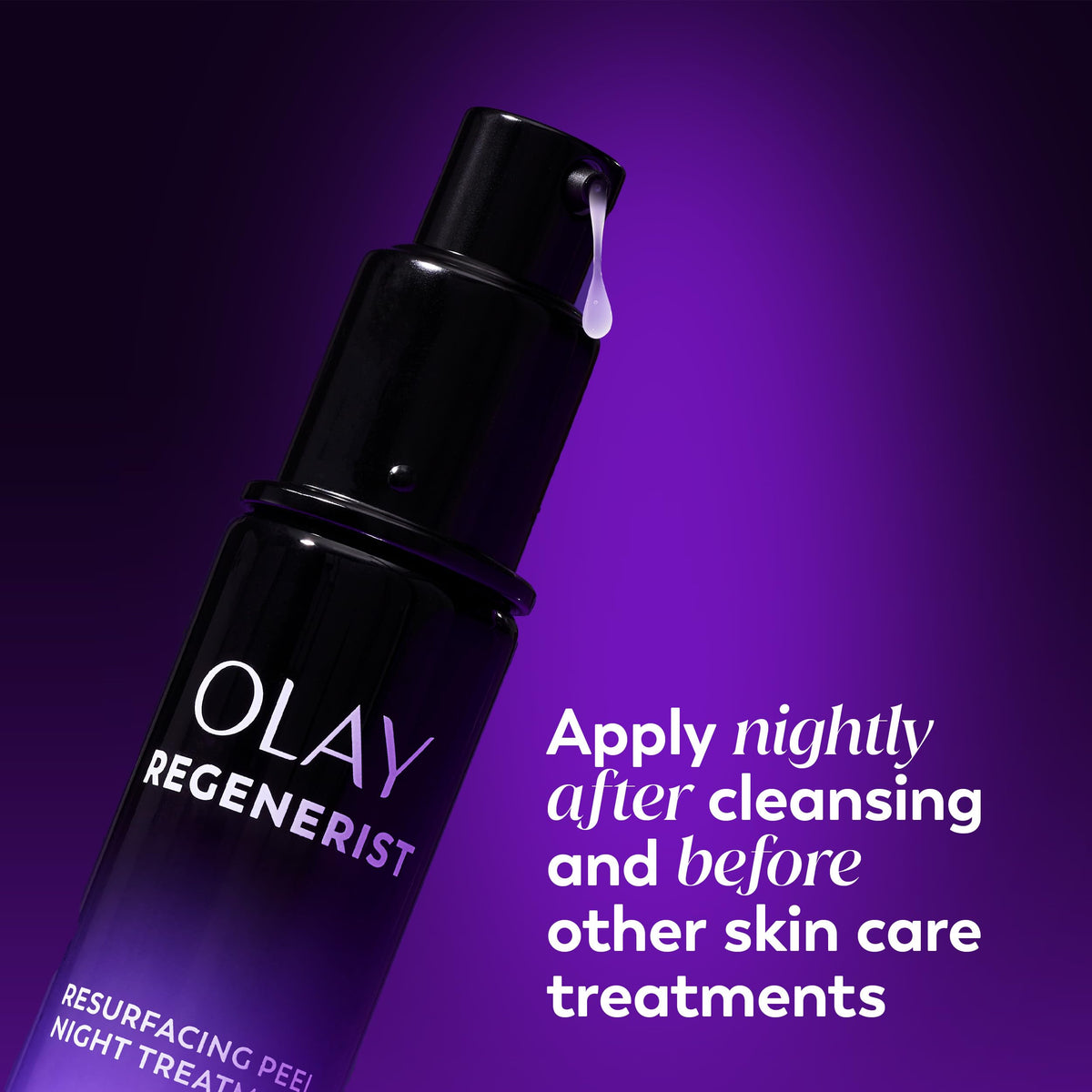 Olay on bedside table in night routine for overnight renewal