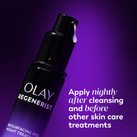 Olay on bedside table in night routine for overnight renewal