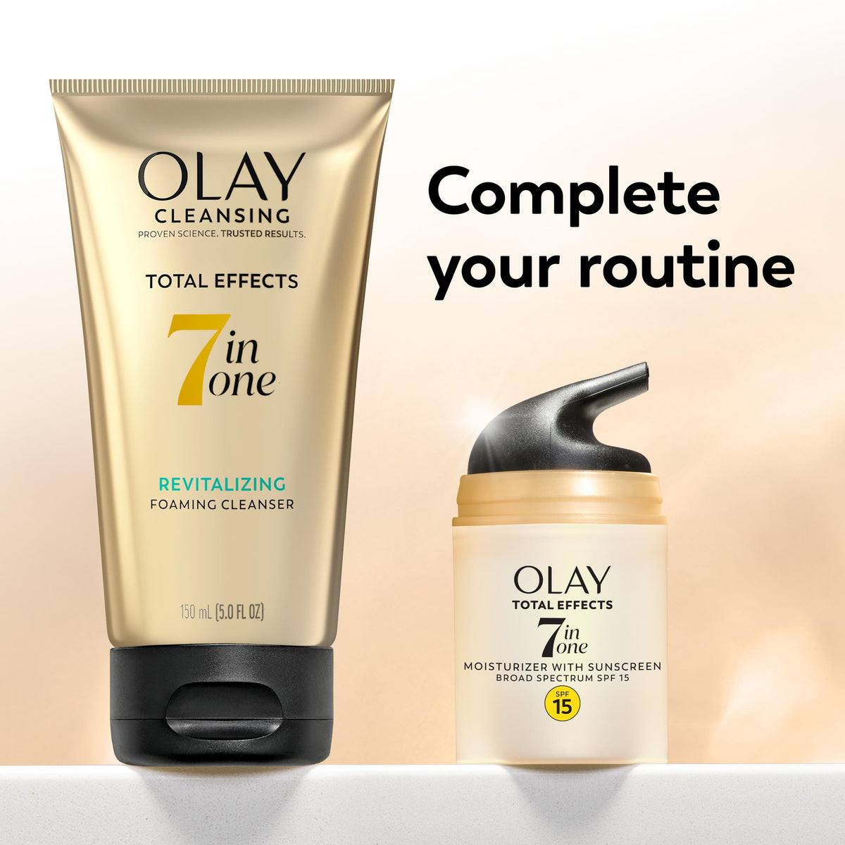 Olay close-up on skin texture showing improved appearance of pores