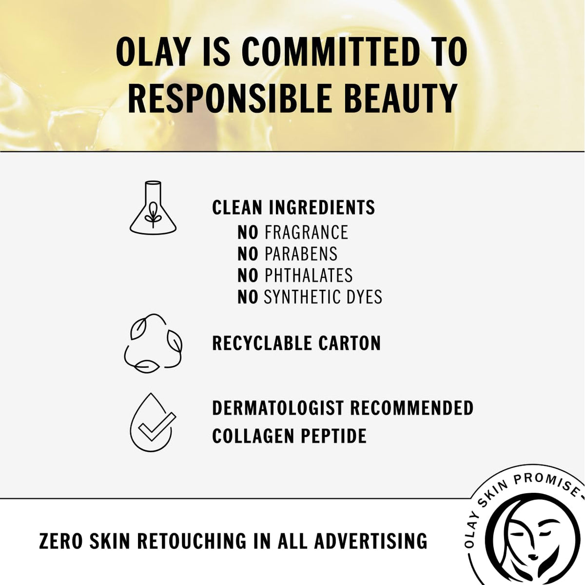 Olay bottle in hand for scale, illustrating convenient 1.3 fl oz size