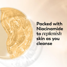 Olay cleanser in hand producing rich lather for effective cleansing
