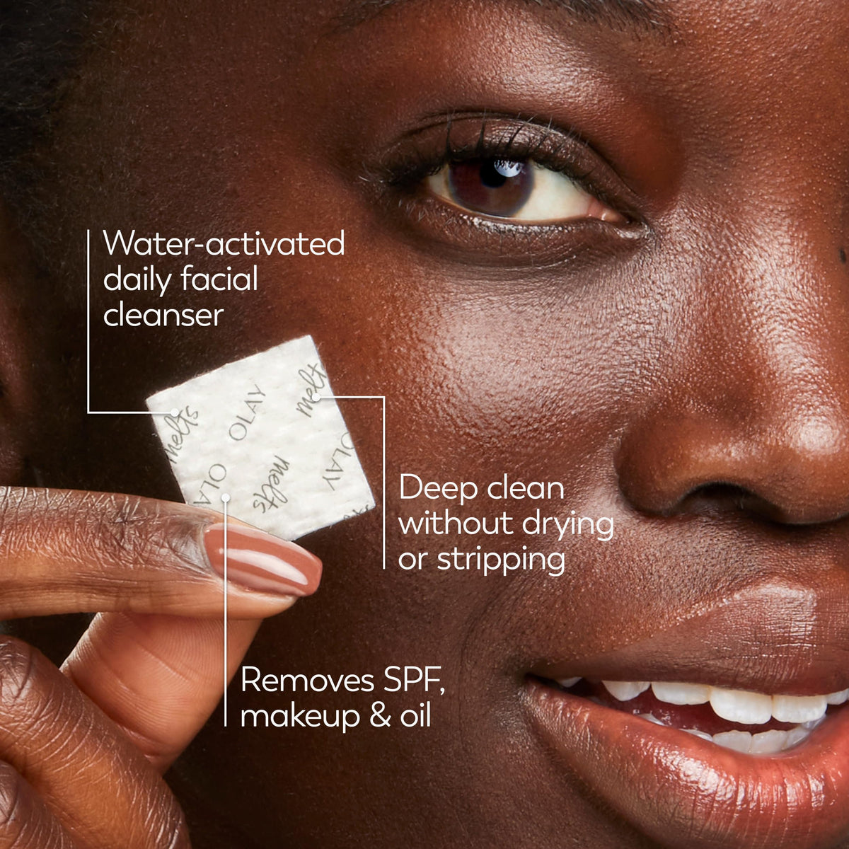 Olay cleansing melts resealable travel pouch ideal for trips and mess-free storage benefit