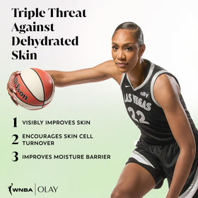 Olay close texture of serum body wash lather demonstrating rich moisture