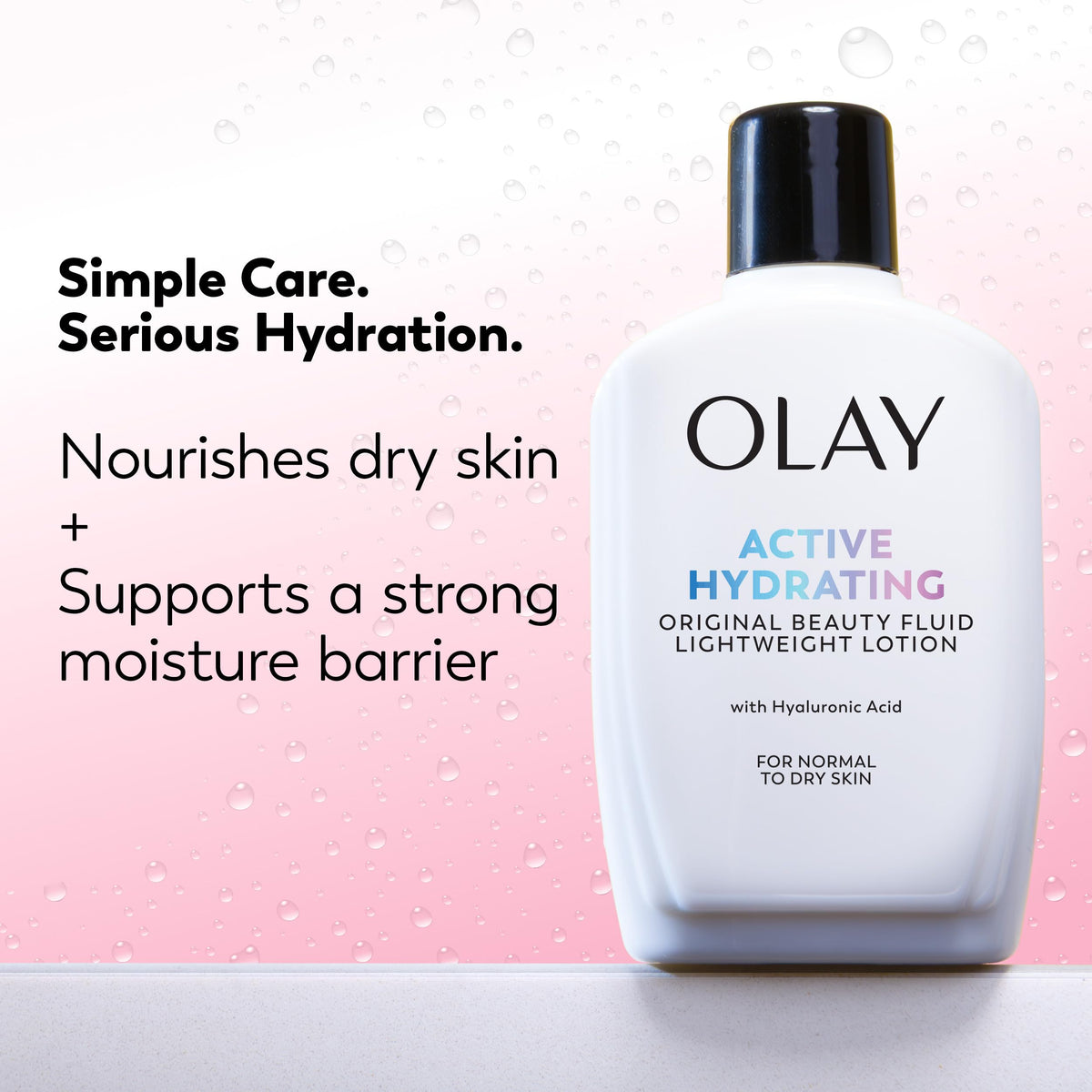 Olay close-up creamy fluid texture highlighting fast absorption and smooth finish