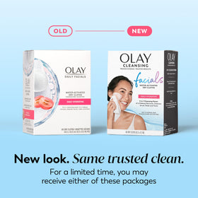 Olay close-up of wipe texture and fibers showing gentle exfoliation benefit