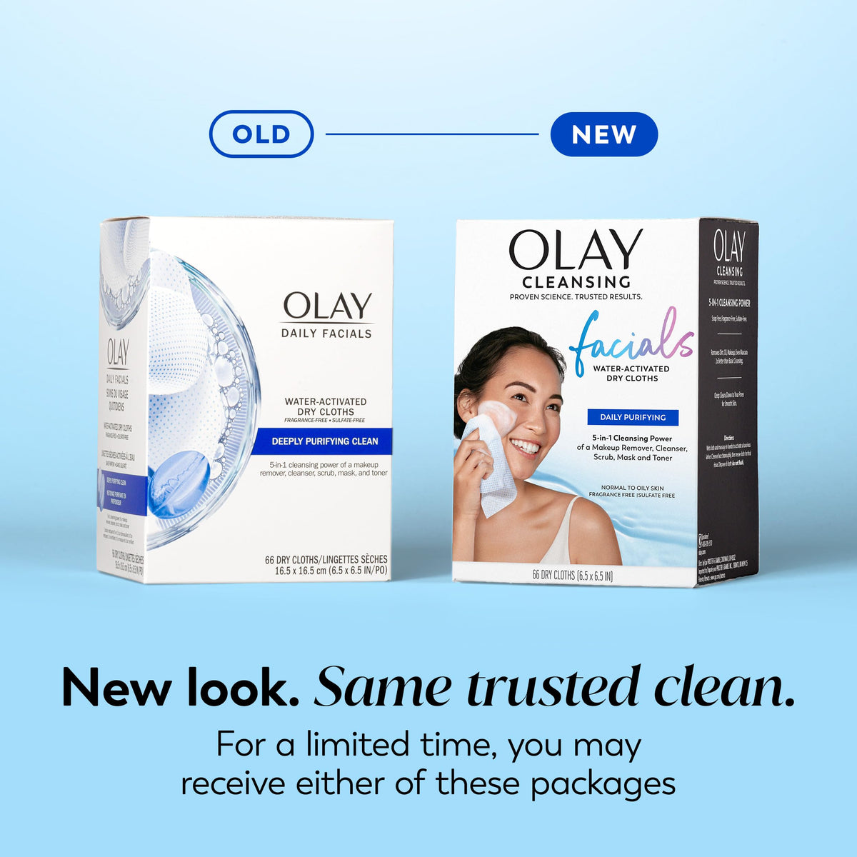 Olay close-up of textured cloth with exfoliating points for deeper clean