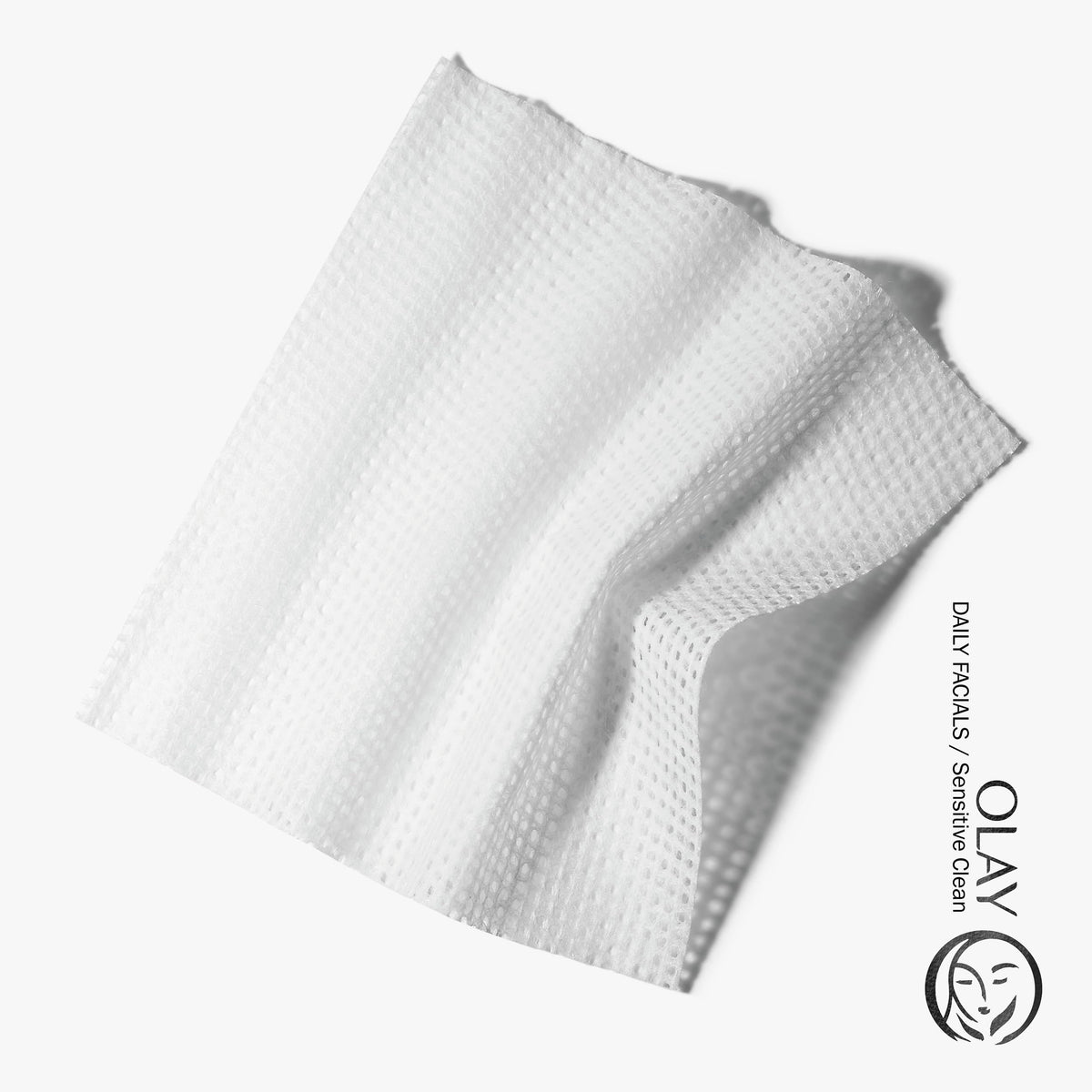 Olay cloth close-up highlighting soft fibers and gentle cleaning