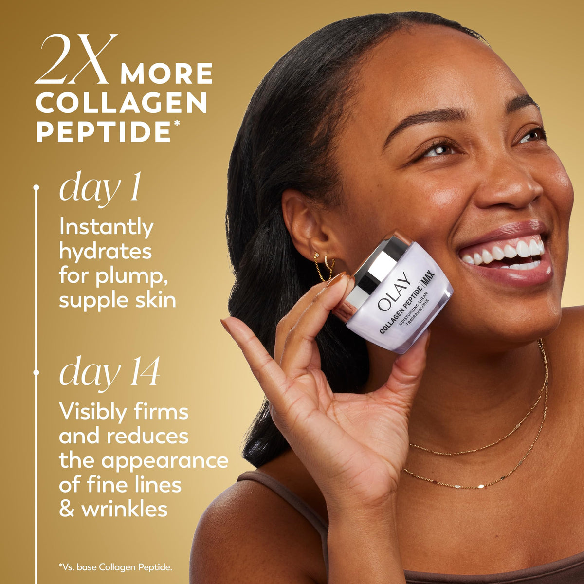 Olay open jar showing creamy texture and quick-absorbing finish