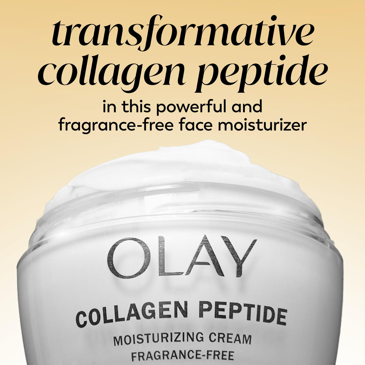 Olay product label close-up showing active ingredients and claims