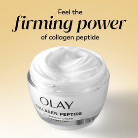 Olay jar on bathroom vanity in lifestyle setting for daily routine