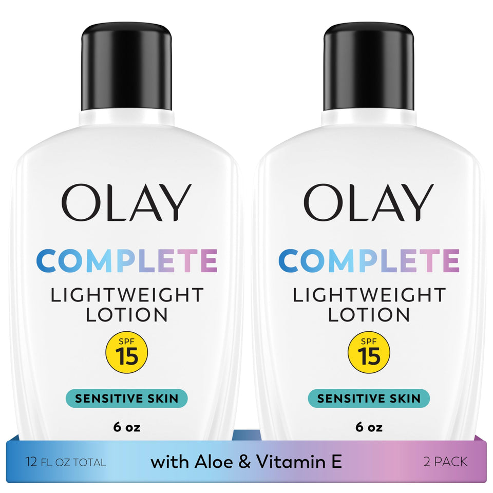Procter & Gamble Olay front packaging showing product benefits and SPF