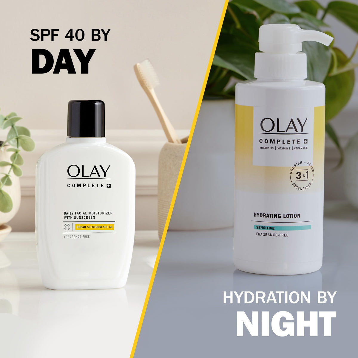 Olay Complete lotion spread on skin close-up showing smooth texture and nourishing benefit