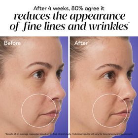 Olay cream dispensed on hand showing quick-absorbing finish