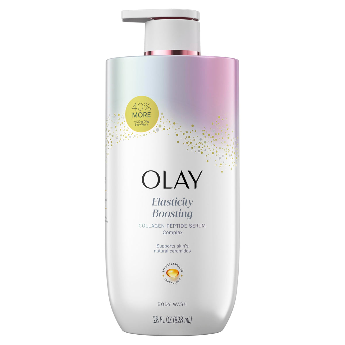 Olay bottle next to serum lotion suggesting coordinated skincare routine