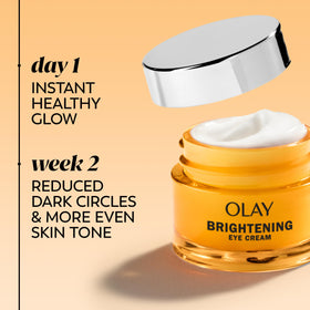 Olay open cap with cream dispensing, demonstrating easy controlled application
