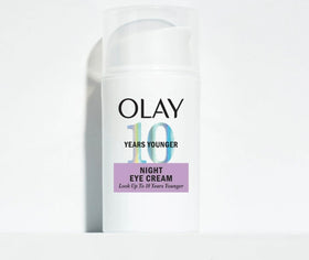 Olay cream texture close-up showing rich, creamy formula for overnight moisture