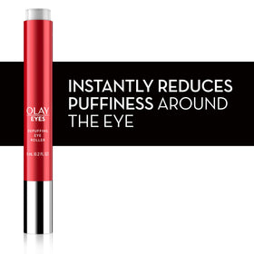 Olay eye roller close-up of cooling metal micro-rollers for soothing massage