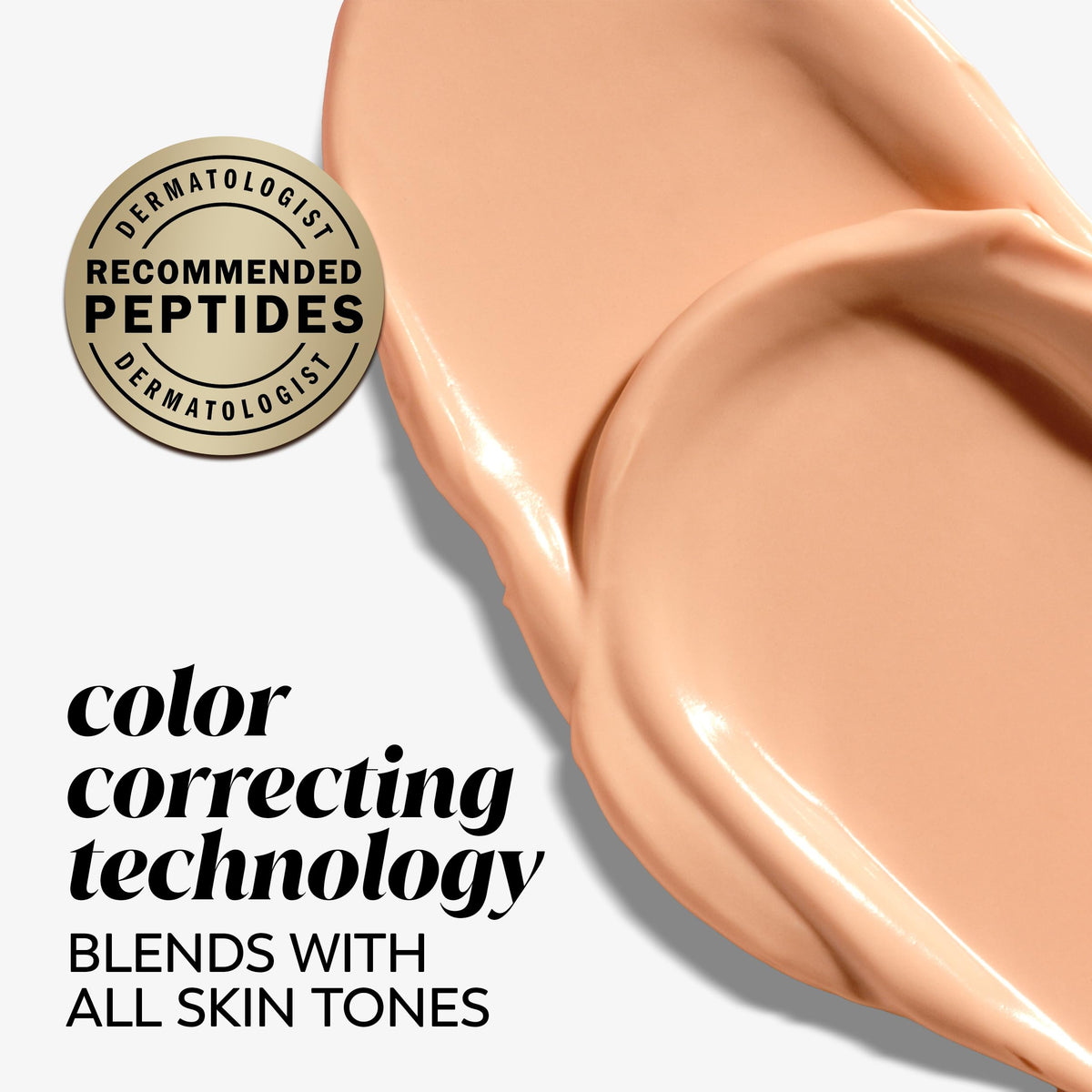 Olay close-up of cream texture, smooth pink formula that hydrates skin