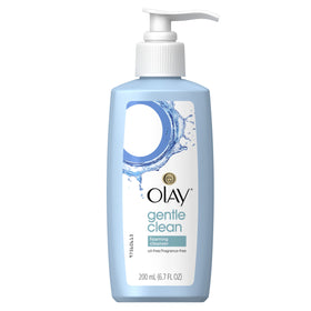 Olay facial cleanser sensitive front packaging showing tube and label for gentle cleansing