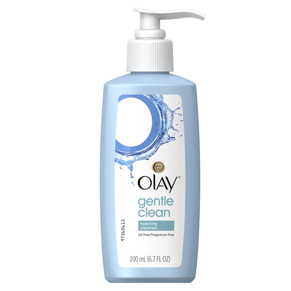 Olay facial cleanser sensitive front packaging showing tube and label for gentle cleansing