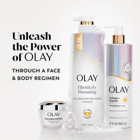 Olay pack of four displayed for value and consistent supply