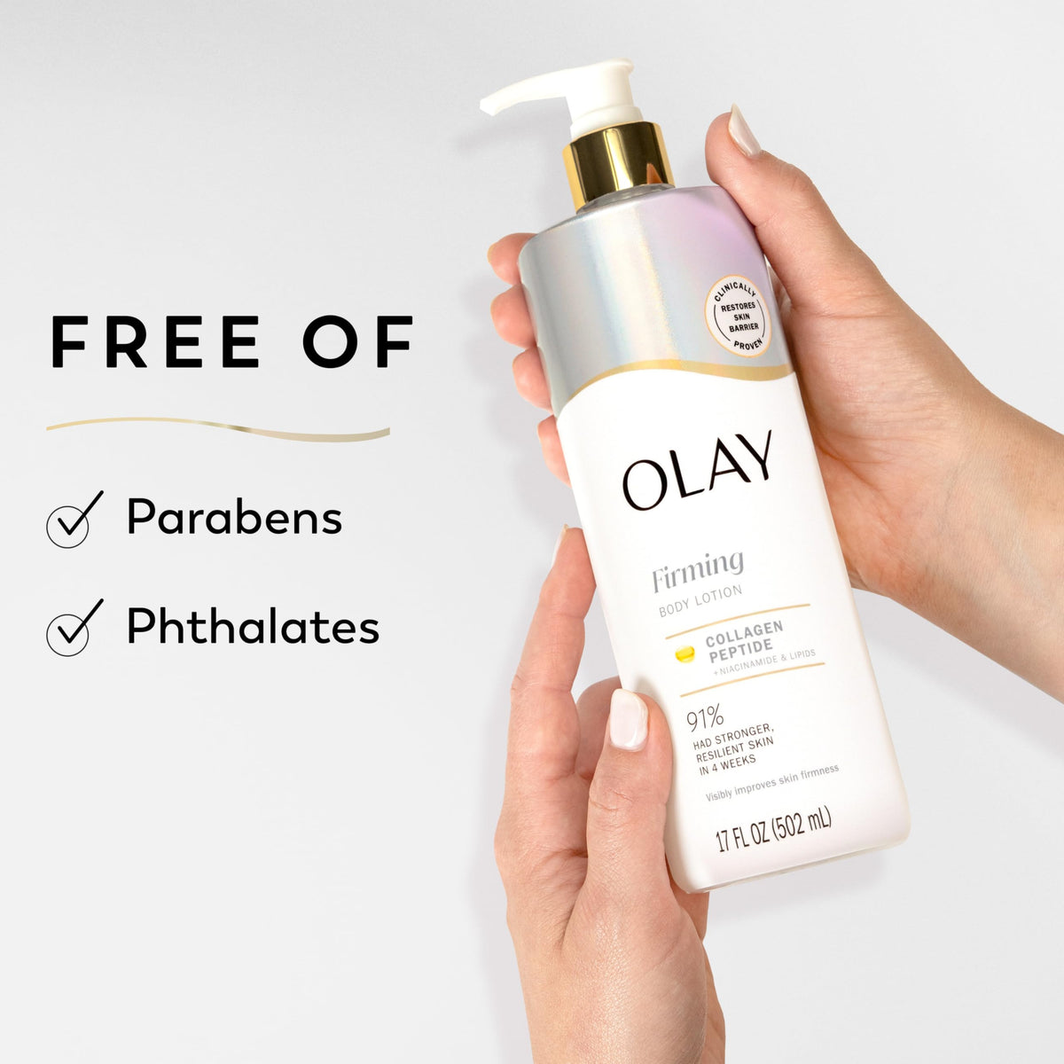 Olay fragrance notes display of raspberry, freesia, vanilla suggesting pleasant scent