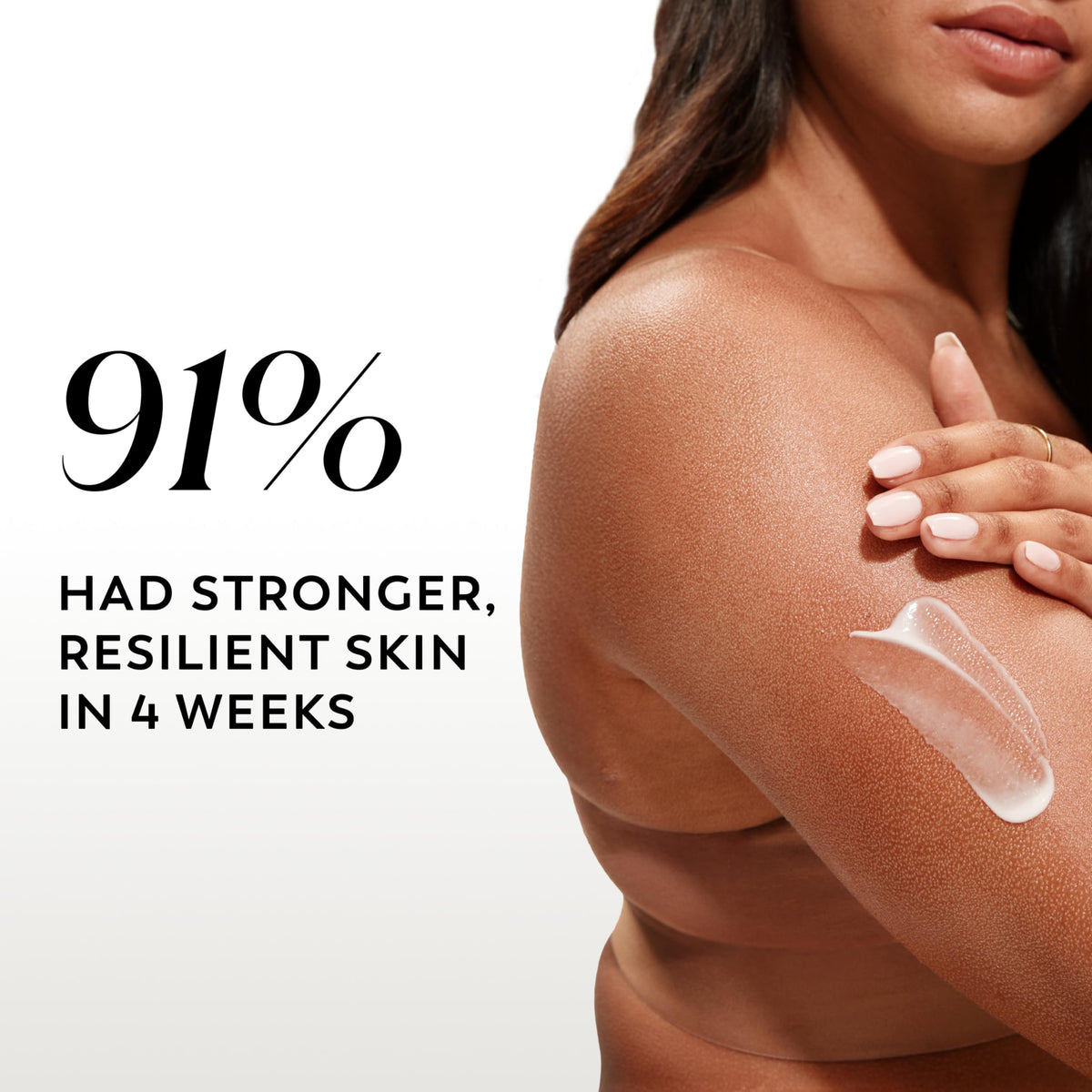 Olay lotion texture close-up showing lightweight cream that absorbs quickly
