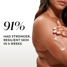 Olay lotion texture close-up showing lightweight cream that absorbs quickly