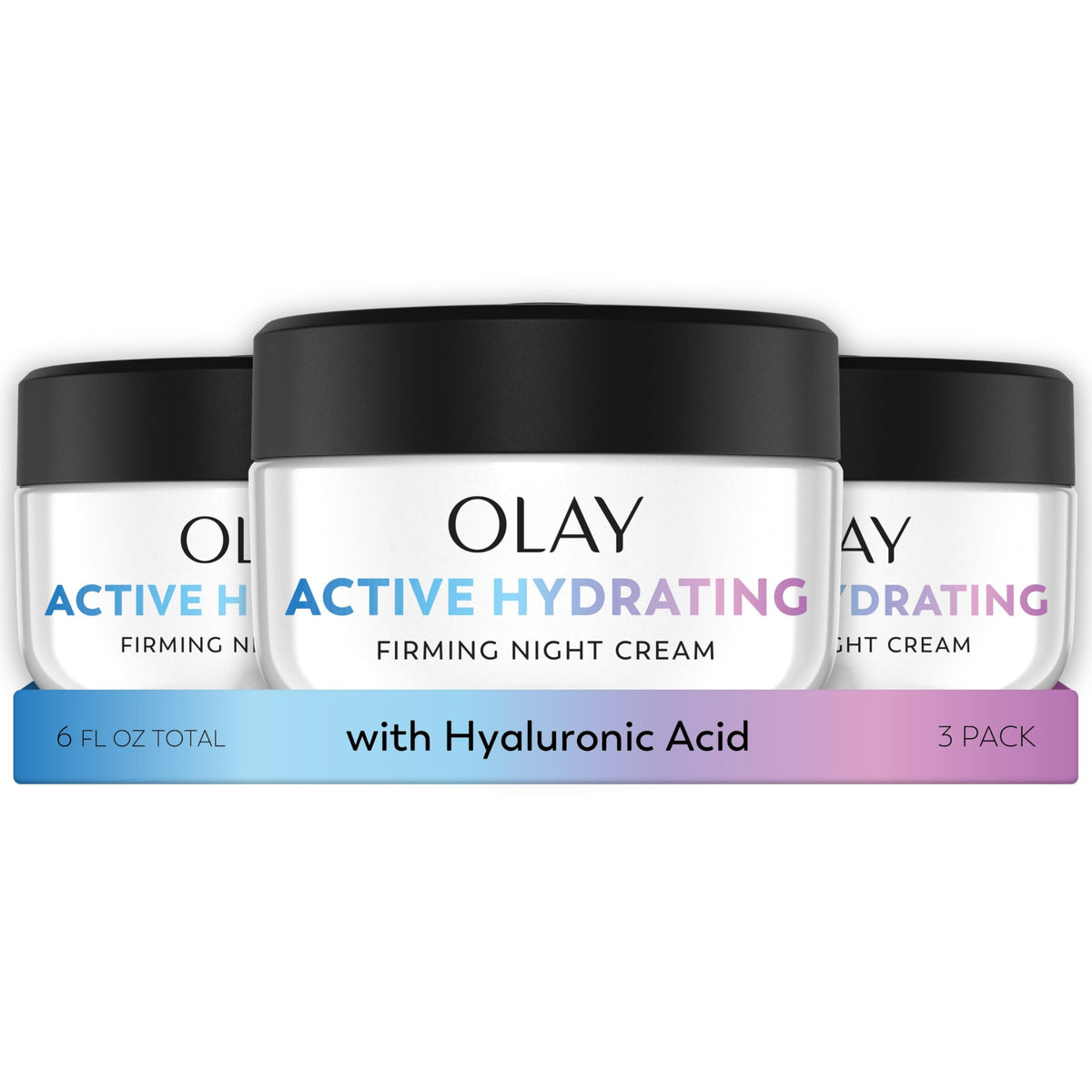 Olay firming night cream front packaging showing product benefits