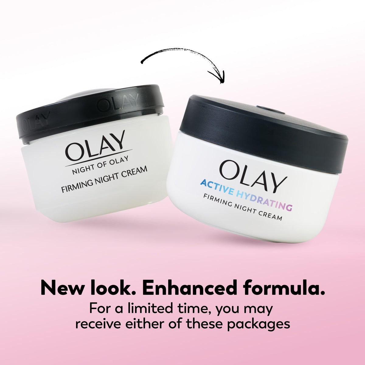 Olay firming night cream open jar texture showing creamy hydration
