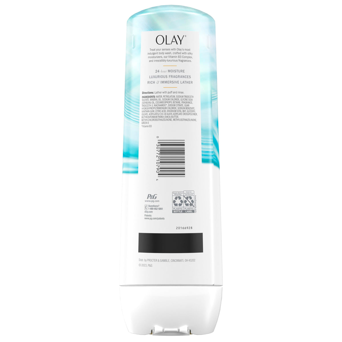 Olay ingredients display with guava and coconut highlighting tropical fragrance