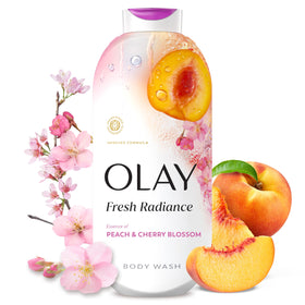 Olay Fresh Radiance front packaging showing bottle and label benefits